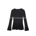 Women's Knitted Lurex Pullover&Skirt 2in1 Set Party Dress